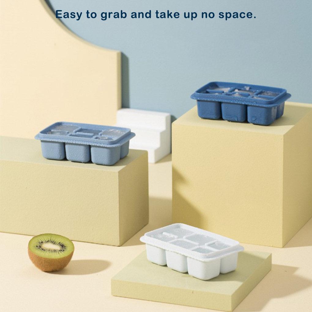 Confezione da 3 Stampini per Cubetti di Ghiaccio con Coperchio Ermetico Griglia a 6 Scomparti Frigorifero Ghiaccio Stampo DIY Riutilizzabile Fatto in Casa Fornitura Kitchen Club