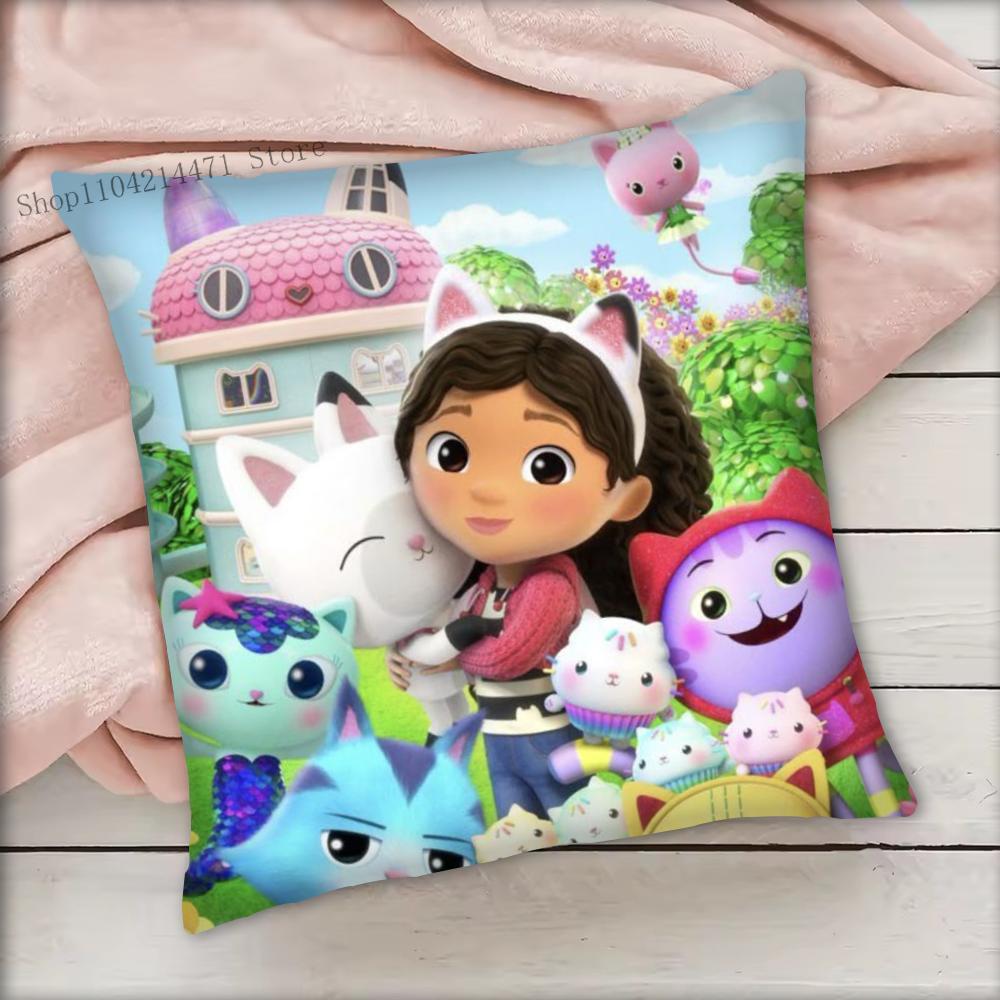 1 Stück G-Gabbys Puppenhaus Kissenbezug Quadratisch Schlafzimmer Sofa Freizeit Komfort Kissen Auto Wohnzimmer Heimdekoration