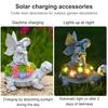 Angel Garden Statue Solar Lamp Decor with Solar Light Solar Turtle Figurine Lawn Decor Garden Decor Outdoor Statue Succulent
