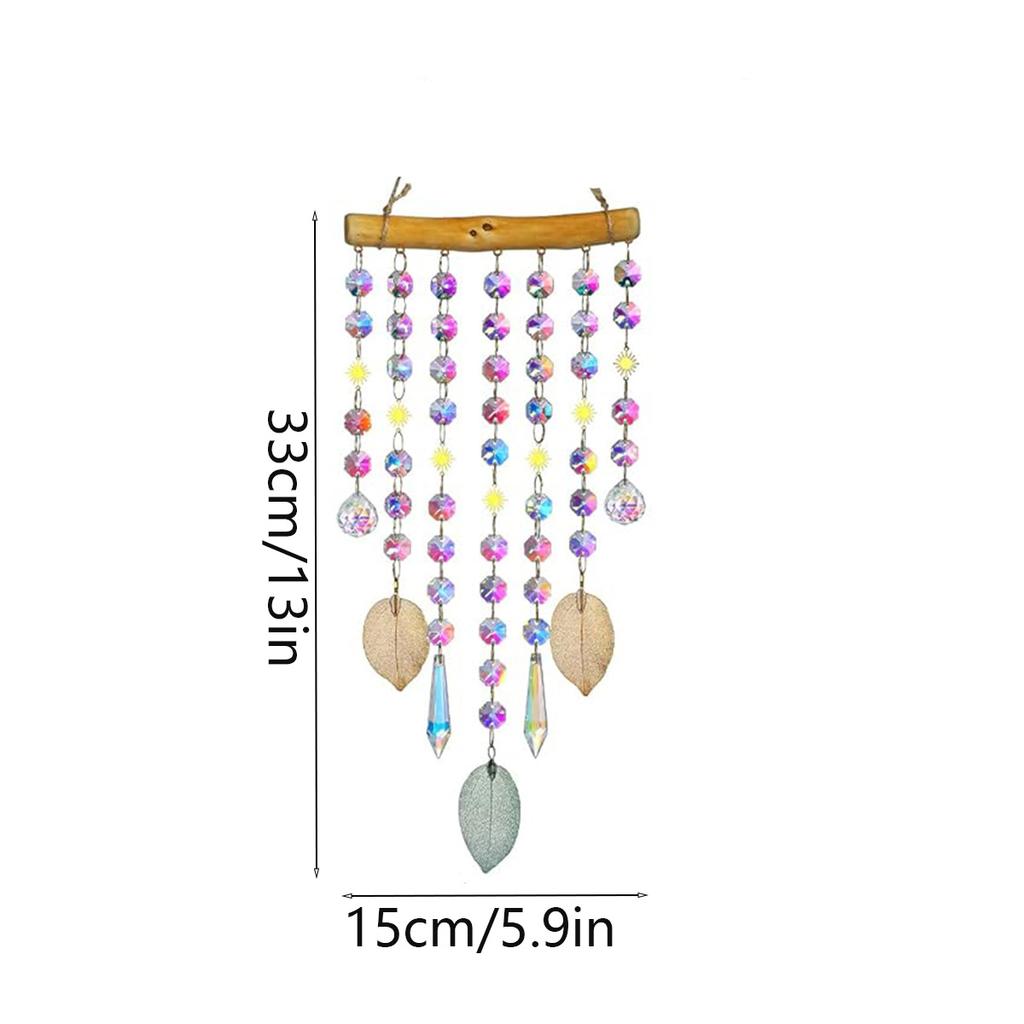 Fantasy Crystal Wind Chime Hanging Window Room Illusion Rainbow Hanging Wall Decoration Suncatcher Gift