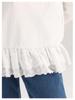 Tao Town Mädchen Langarmshirt mit Spitzennähten - Koreanischer Stil Frühling/Herbst Trend