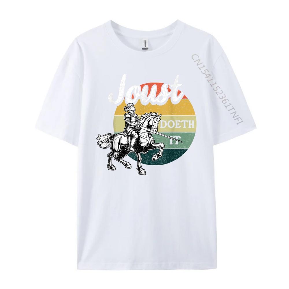 Joust Do It Cavaliere Giostra Festival Rinascimentale Medievale Uomo T-shirt Designer T-shirt Band Stile Cinese