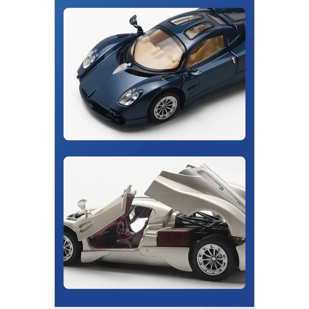 1/32 Pagani Utopia Alloy Sports Car Model Diecasts Metal Racing Car Vehicles Model Simulation Sound and Light Childrens Toy Gift