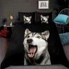 Carina Copripiumino Animale Cane Husky per Adulti Bambini Tessile per la Casa Carina Biancheria da Letto Set Biancheria da Letto Matrimoniale King Full Size Per la Casa