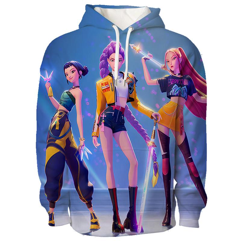 Kpop Dämonenjäger Hoodies 3D Gedruckt Herren Damen Lässiger Pullover Mode Sweatshirts Unisex Kleidung Weiblich Harajuku Streetwear