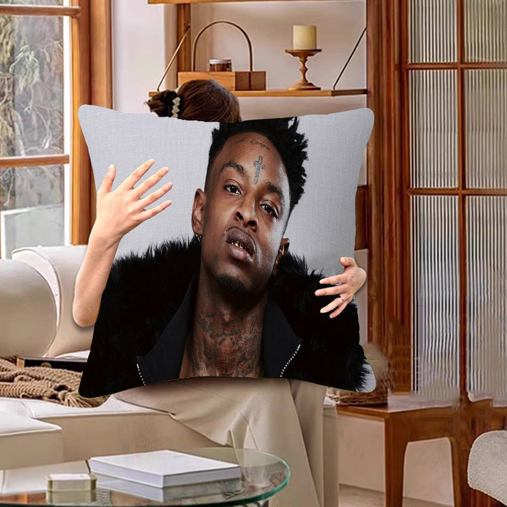 Rapper American Dream 21 S-Savage Pillowcase Toon Gift Cushion Cover Bedroom Home Sofa Chair Seat Decor Pillow Case