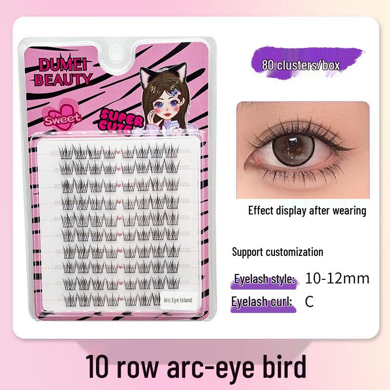 10-Row Autumn Leaf & Sunflower Faux Eyelashes - Flat, Glue-Free