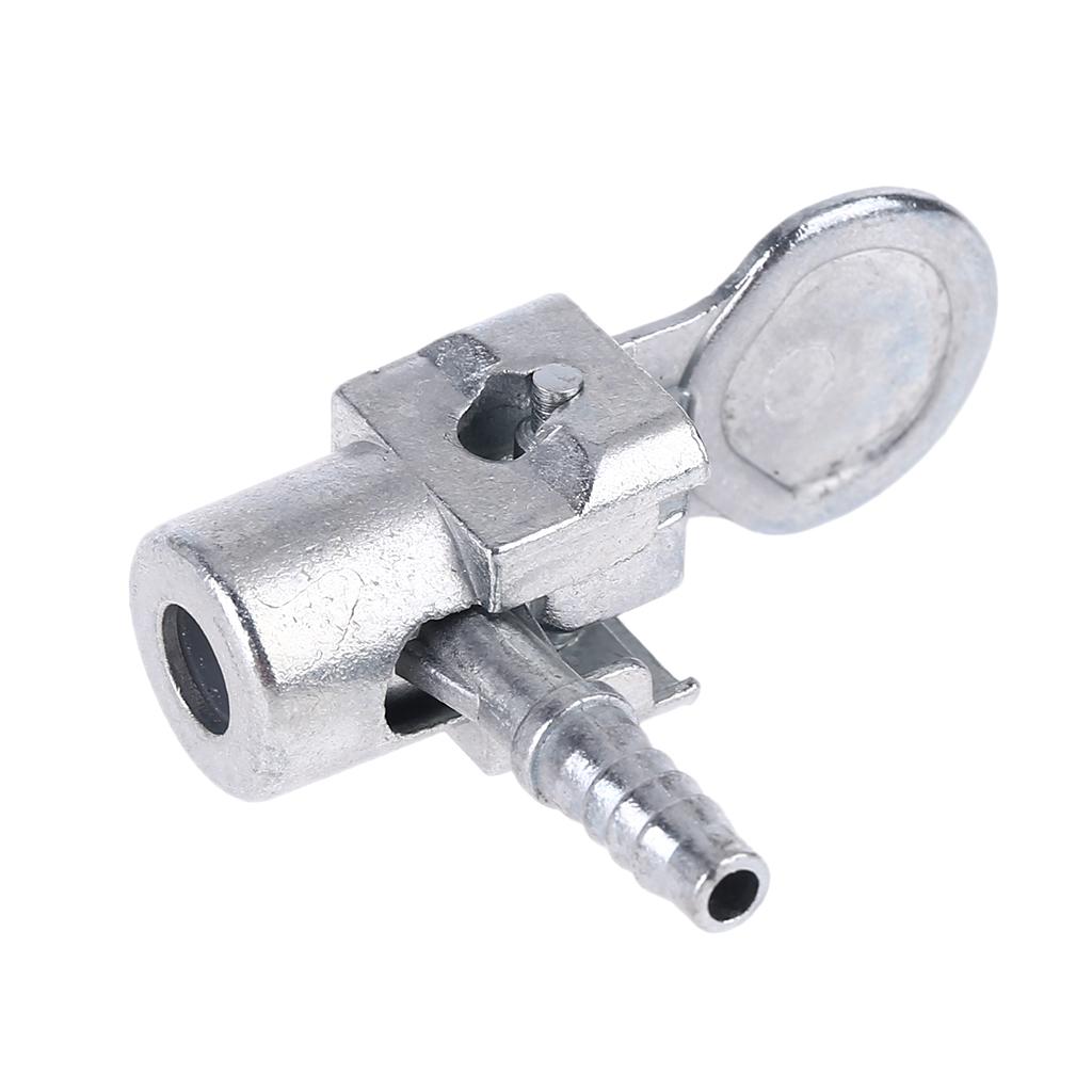 Metal Air Chuck Mini Tire Inflator Hose End with Barb Connector for Hose Repair