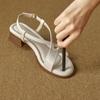 Krazing Pot Cow Skin Thick Med Heels Peep Toe Summer Size 42 Brand Shoes Concise Design Gladiator Elegant Women Sandals