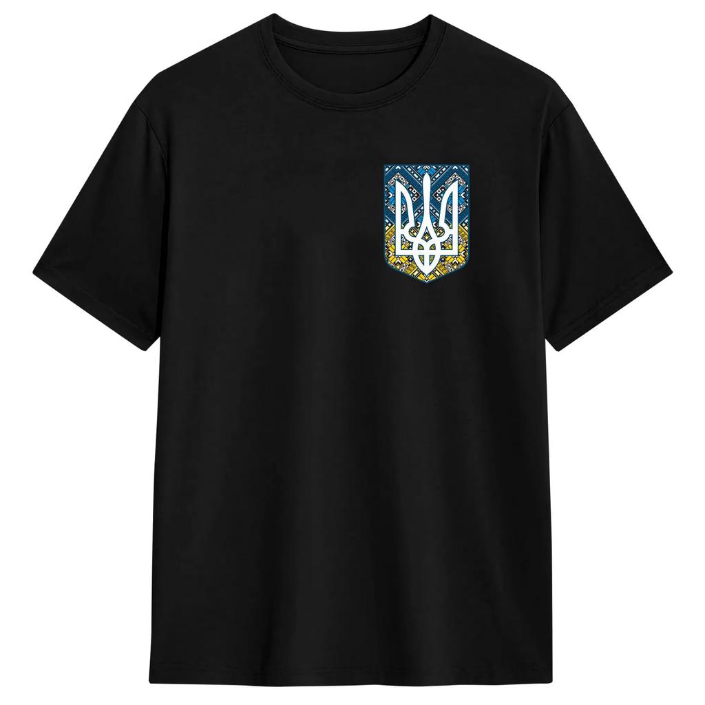 Ukraine Flag Blue And Yellow T Shirt Summer Hip Hop T-Shirts Adult Cotton O Neck Oversized Tees Streetwear Tshirt Short Sleeve Casual Clothing