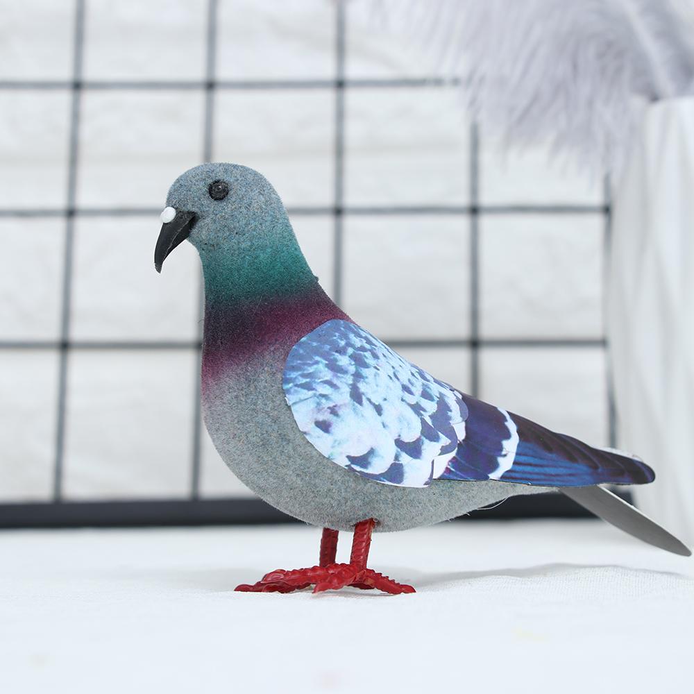 1/2Pcs Simulation Grey Pigeon Dove Model Mini Artificial Birds Imitation Animal Gift Photography Props Party Supplies Home Decor