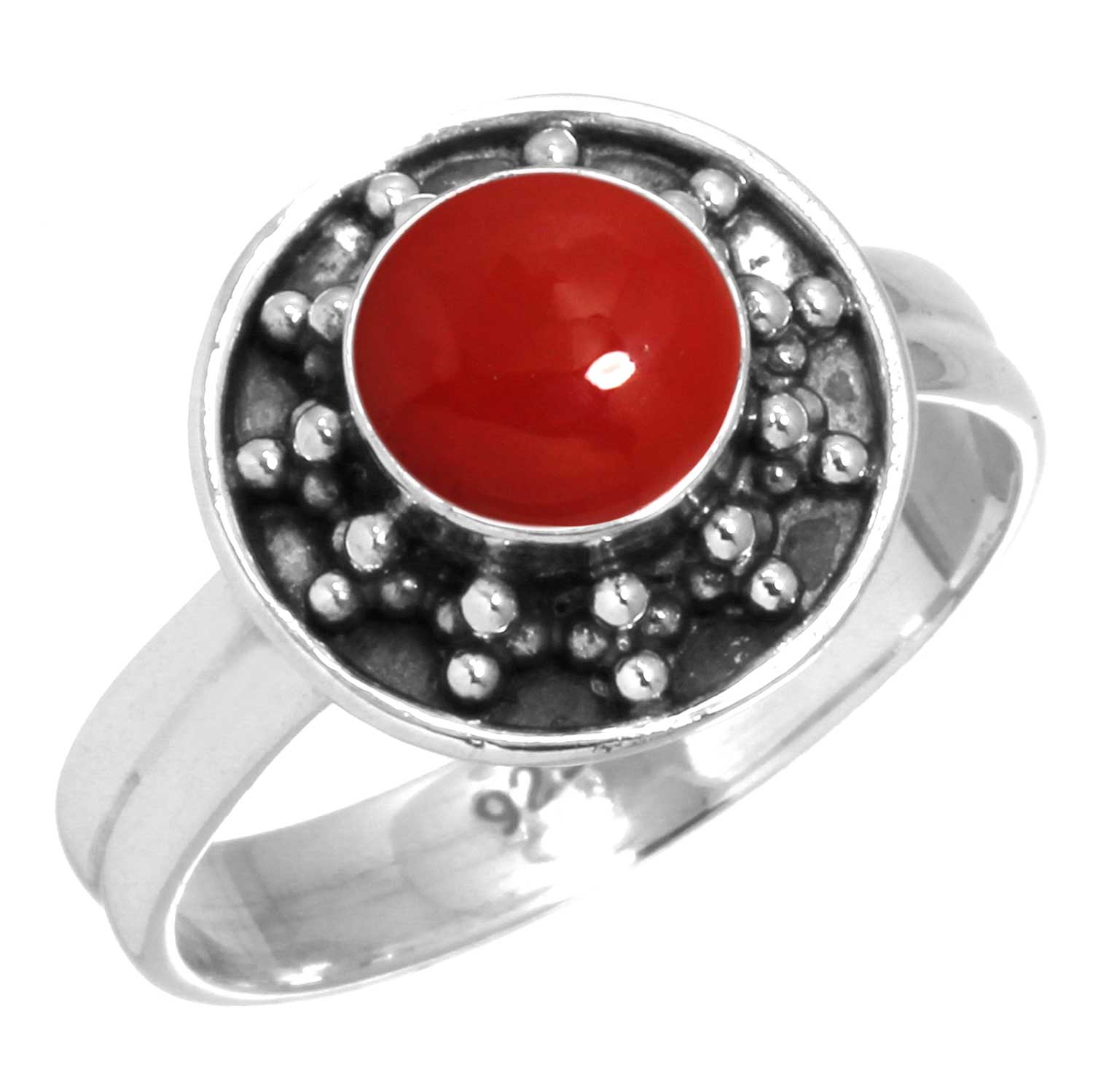 

Кольцо из стерлингового серебра 925 пробы Женское Драгоценный камень Ручная работа Ювелирное изделие Подарок на Хэллоуин Малахит Лунный камень Розовый кварц Красный камень Дымчатый топаз Тигровый глаз Викторианский 11.5 коралл красный