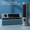 Ew Wall Mounted Air Conditioning Fan 1200mAh 3 Speeds Adjustable Vertical Non-drilling Circulating Fan Home Quiet Tower Fan