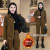 Petite Women's Stylish Autumn/Winter Two-Piece Plus Size Outfit