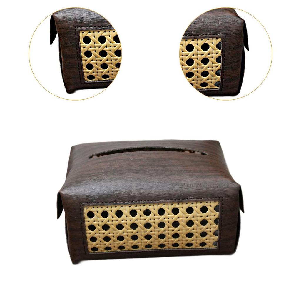 Rechteckige Taschentuchbox Abdeckung Aufbewahrung Servietten Organizer Stilvoller Servietten Spender für Badezimmer Büro Auto Kommode Waschtisch Arbeitsplatte