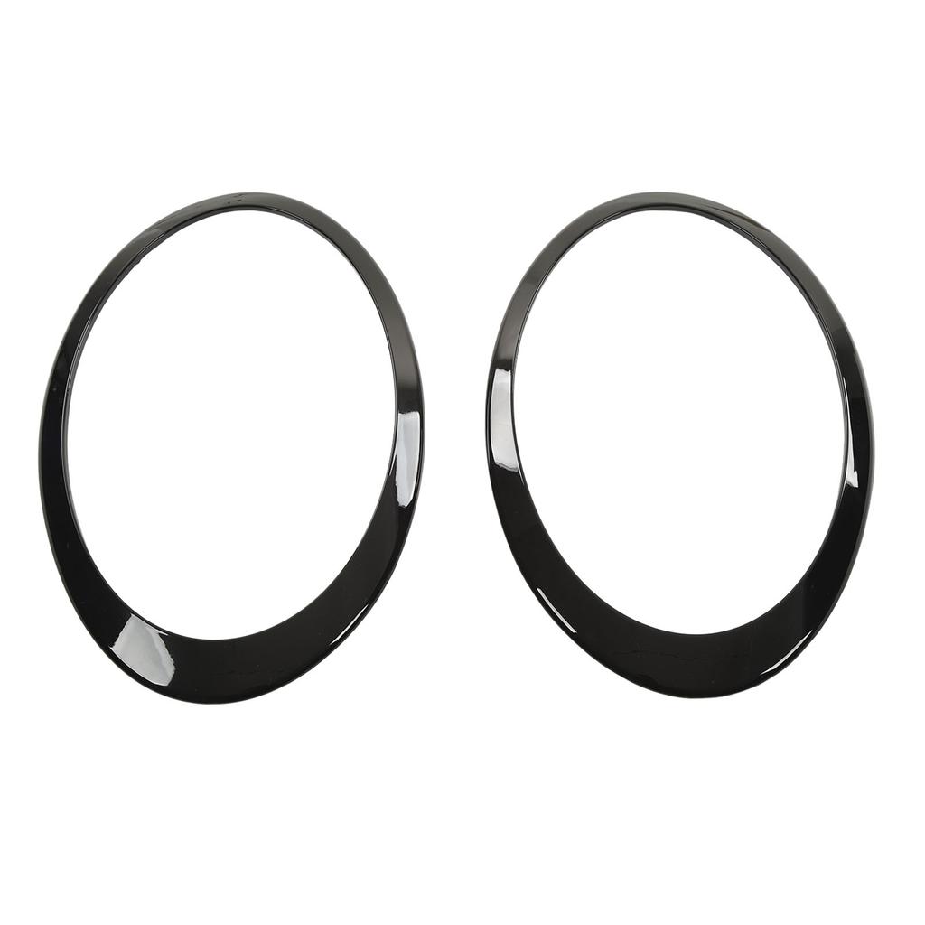 2pcs Gloss Black Headlight Surround Cover Trims Molding for Cooper Clubman F54 S JCW 2015‑2022