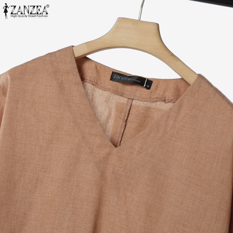 ZANZEA Women Half Sleeve Blouse and Pants Summer Two Piece Suit Sets