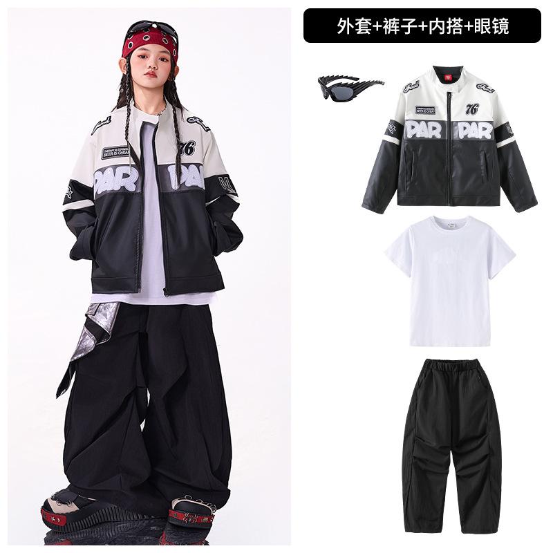 Kinder Street Dance Trendige Kleidung Jungen Hip-Hop Stil Hiphop Performance Kleidung Mädchen Fried Street Cooles Hübsches Anzug Kinder Schlagzeug