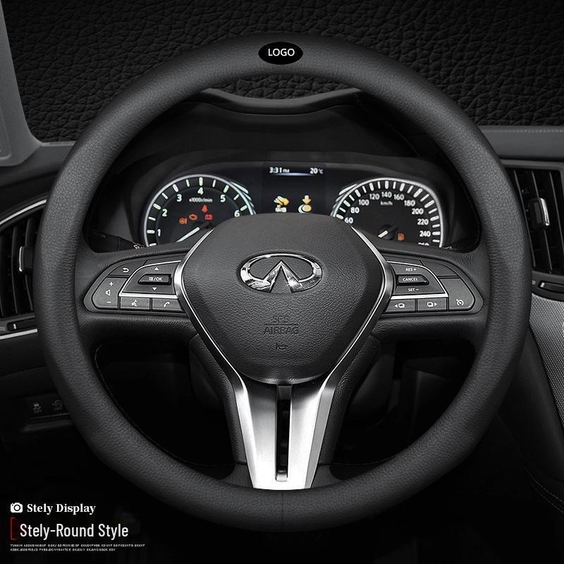 

Infiniti QX50, QX60, Q80, Q70L, Q50L, FX3 Genuine Leather Steering Wheel Cover for All Seasons 38cm