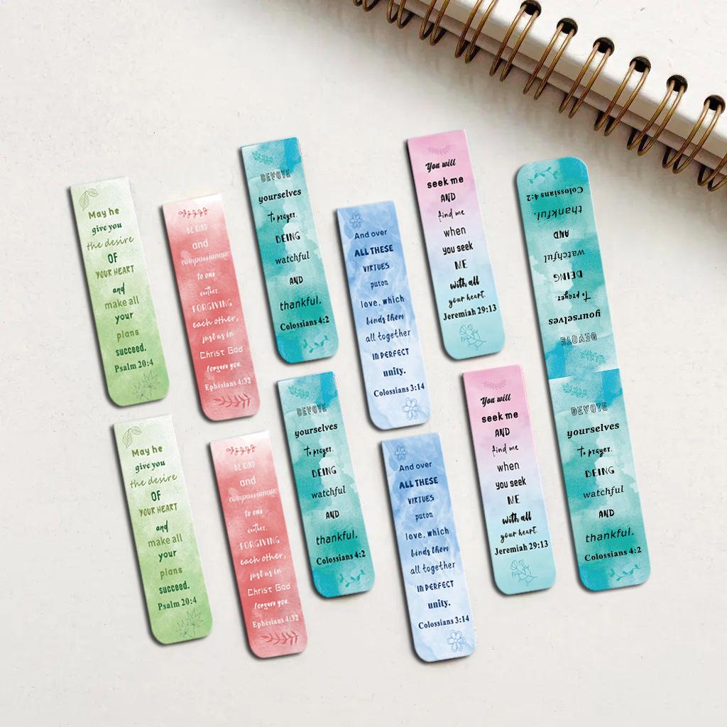5PCS Magnetic Scriptures in the Bible Magnetic Bookmarks For Cafe Creative Books Readers Office Supplies Community Dormitory