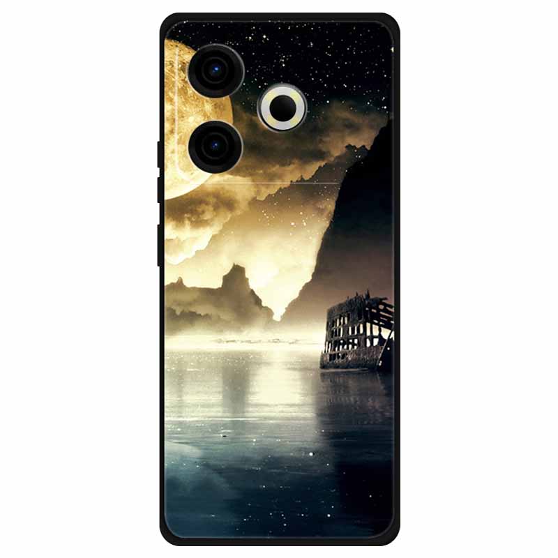 For Tecno Pova 6 Neo Case Silicone Soft Flower Space Fashion Cover For Tecno Phantom X2 Pro Cases Landscape Paint Covers Cute