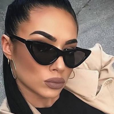 Sexy Cat Eye Sunglasses Woman Brand Designer Mirror Black Triangle Sun Glasses Female Lens Shades For Ladies Eyewear Uv400