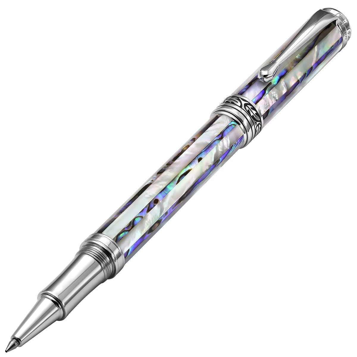 

Xezo Maestro Jubilee Rollerball Saltwater White Mother of Pearl and Paua Limited Edition of 223 Handcrafted by Each Pen is Unique Pen, Shell, Pieces,