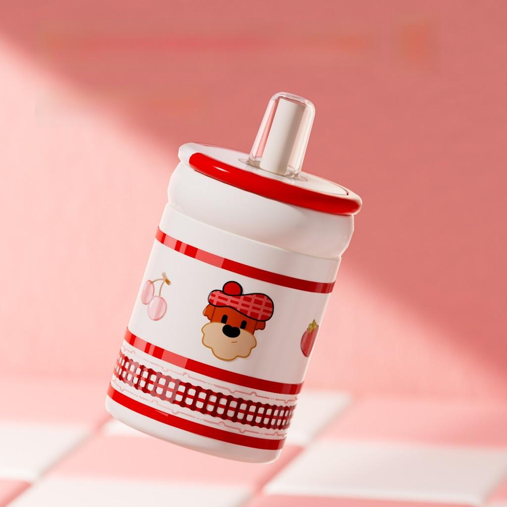 Ceramic Insulated Travel Mug Straw For Women And Students