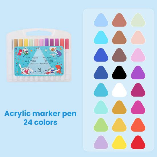 Acrylic Marker Pen Set Colored Marker Pens with Color-coded Caps Non-toxic Artists Students Markers for Drawing Writing School