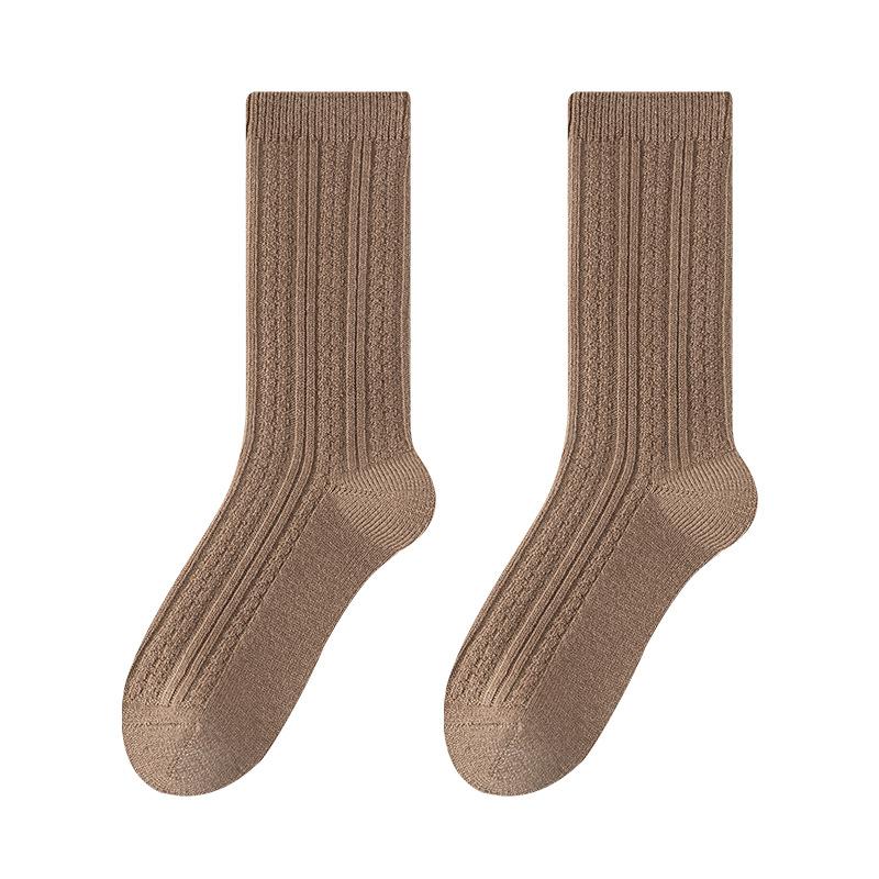 Socks Women'S Season Stockings Warm Thickened Calf Socks Wool Medium Tube Socks Fleece Stacking Socks Socks Industry