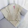 Summer Pajamas Women's Cotton Silk Short Sleeve Thin Suit K-style Homewear Cute Student Loose Plus Size Can Be Outwear