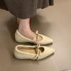 Inner height increase French retro woolen Mary Jane single shoes women's autumn and winter new plush warm woolen shoes