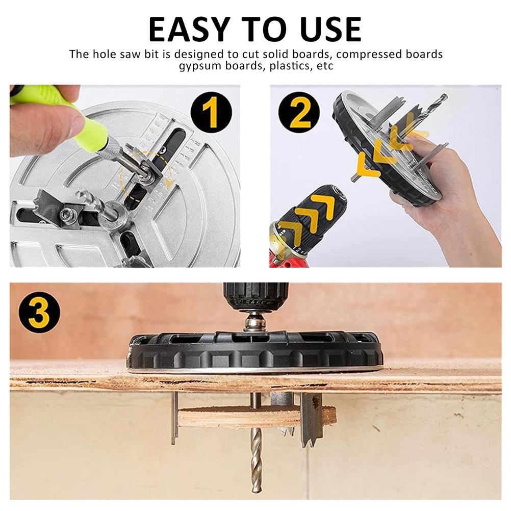 Circular Adjustable Punching Saw 45 130mm Electric Drill Screwdriver Tool for Woodworking