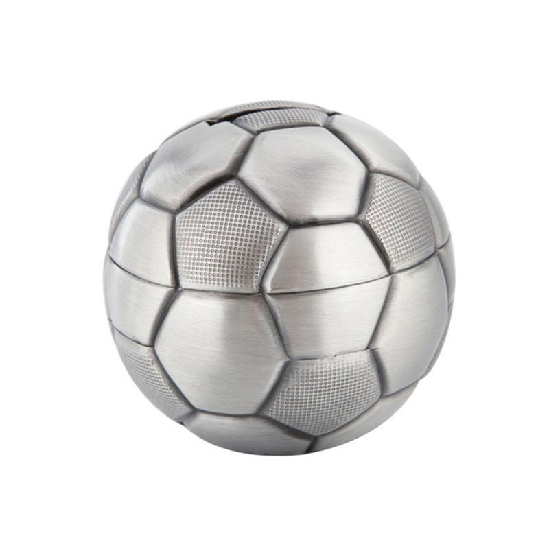 Creative Zinc Alloy Football Spherical Coin Piggy Bank For Children s Soccer Saving Pot Money Box Home Desktop Decoration