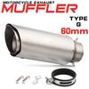 Universeller 51MM Motorrad Auspuff Doppelschicht Schalldämpfer Für R15 MT03 CBR650R ZX10R Z250 GSXS125 RSV4 S1000RR R1M TMAX560 ADV750