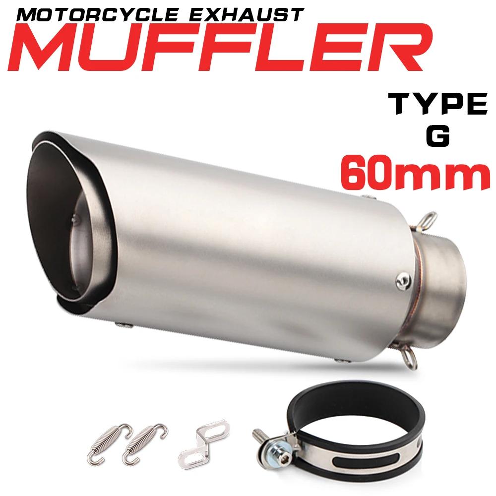 

Universal 51MM Motorcycle Exhaust Double Layer Muffler For R15 MT03 CBR650R ZX10R Z250 GSXS125 RSV4 S1000RR R1M TMAX560 ADV750 TYPE-G