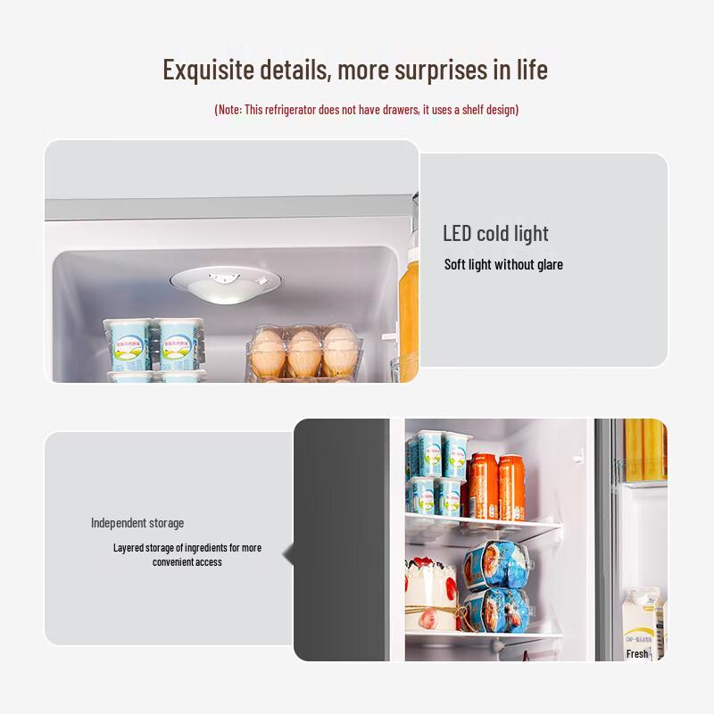 Aux Compact Double Door Refrigerator CN plug (adapter included)