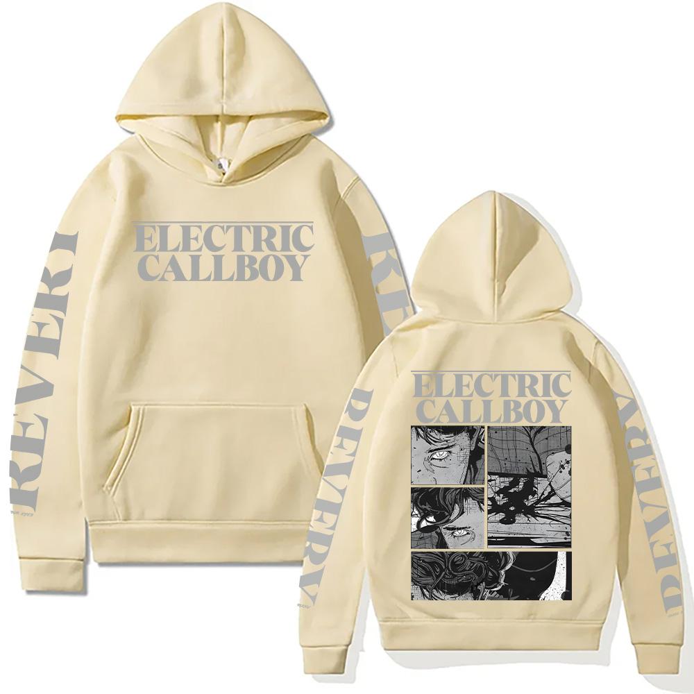 Electric Callboy Revery Paint Hoodie Men's Women's Long Sleeve with Hooded Sweatshirt Vintage Pattern Aesthetic Clothes Pullover