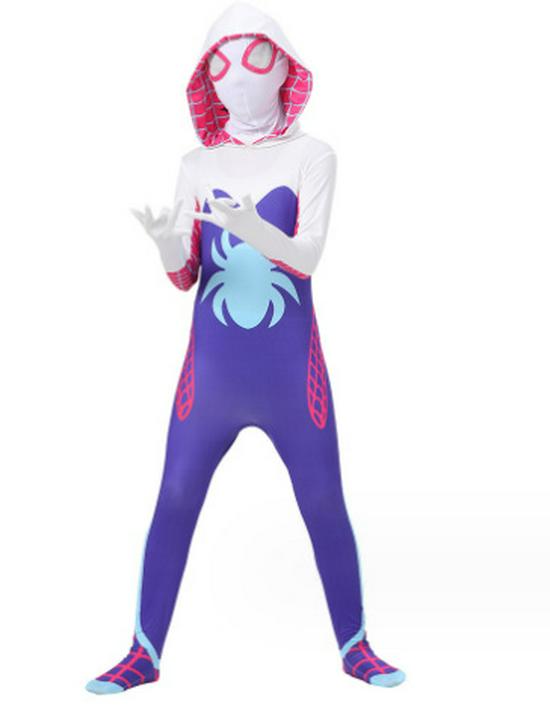 Halloweenský pavoučí mužský overal Star-Shine: Far From Home Cosplay Miles & Gwen