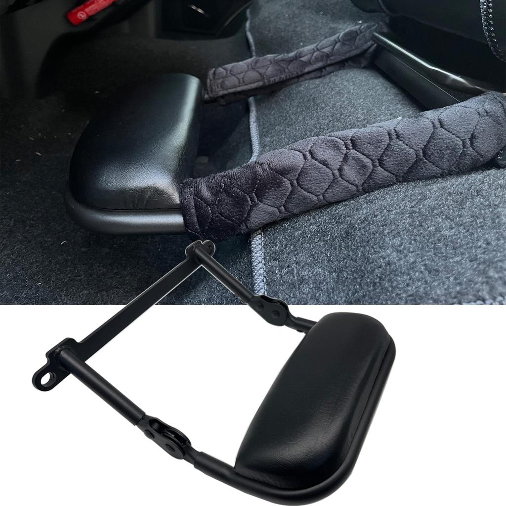Foldable Footrest for Toyota Hiace 200 Series Passenger Seat with Leather Cushion and Cover (Models 1-8), Only, Roll-Up