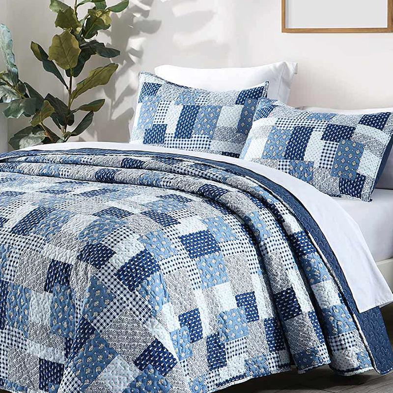 2/3 Piece Piece Printing Quilt Bedding Set, Lightweight Soft Quilt Bedspread Coverlet with Pillow Shams