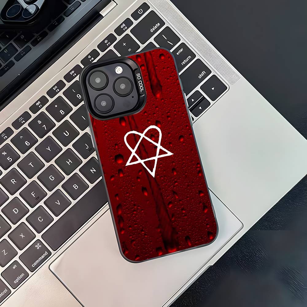 H-HIM Band V-Ville V-Valo For iPhone 17,16,15,14,13,12,11,Pro,MAX,Plus Black Shockproof Candy Matte Cover