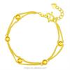 Dubai Jewelry Gold PlatedMatte Round Bead Bracelet Exquisite Craftsmanship Gold Plated Transfer Bead Bracelet Ladies Jewelry