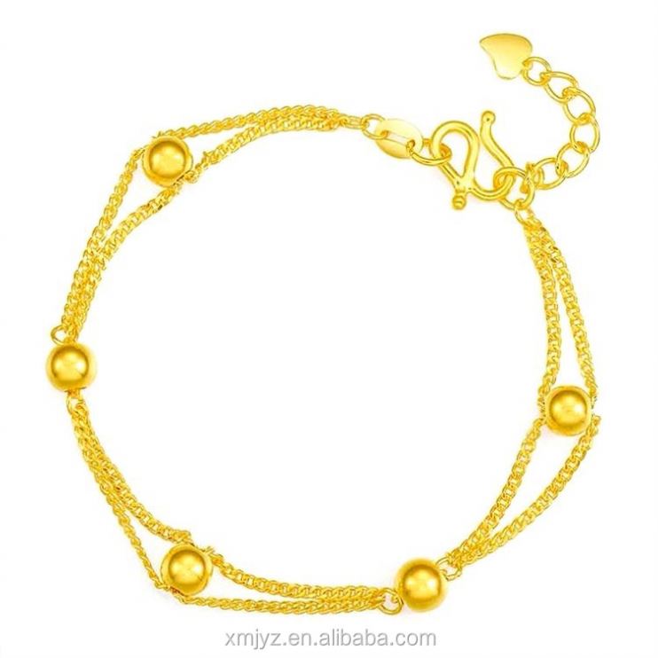 Dubai Jewelry Gold PlatedMatte Round Bead Bracelet Exquisite Craftsmanship Gold Plated Transfer Bead Bracelet Ladies Jewelry