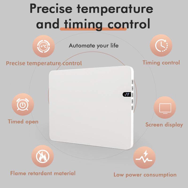 Wall-Mounted Instant Convection Heater, 110V Electric Model, US & Japan Standard, for Home Use.