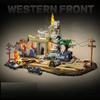1145pcs Western Front City Campaign Scene Building Blocks Military Weapons Tank Armored Vehicle Tricycle Model Toy Kids Gift