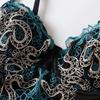 French Chic Black Lace Push-Up Embroidered Bodycon Camisole Bodysuit