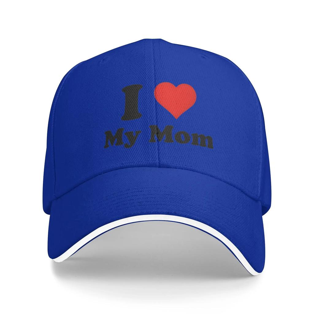 Happy Mothers Day Sun Baseball Cap I Love My Mom Summer Casual Trucker Hat For Unisex Men Outdoor Sports Snapback Cap