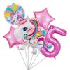 6 Pieces Rainbow Unicorn Themed Aluminum Foil Balloon Baby Shower Boy Girl Birthday Party Holiday Party
