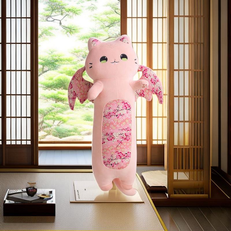 Neues Rosa Japanische Sakura Katze Fliegende Flügel Fledermaus Plüschtier Gefüllte Lange Katzen Fledermäuse Plüschtiere Für Geburtstagsgeschenk